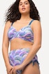 Bikini, Aquarellmuster, Bügel, ohne Softcups, Raffung