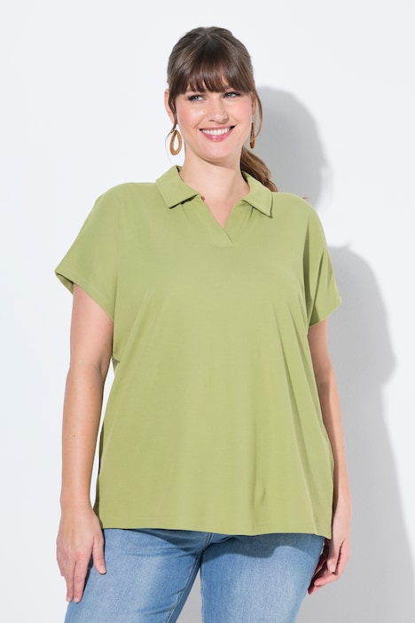 poloshirt, oversize, colletto polo, manica corta, cotone biologico