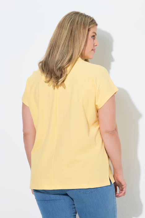 Poloshirt, Oversized, Polokragen, Halbarm, Biobaumwolle