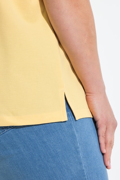 Poloshirt, Oversized, Polokragen, Halbarm, Biobaumwolle