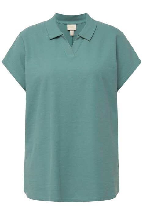 Polokošile, piké, biobavlna, výstřih do V, krátké rukávy