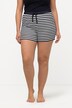 Schlafshorts, 2er-Pack, uni/Ringel, Elastikbund