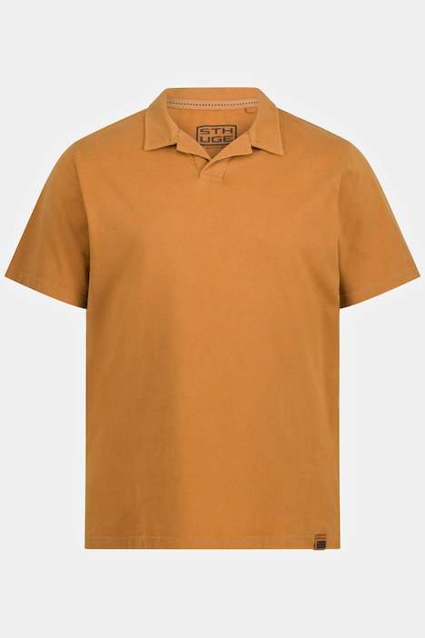 Polo STHUGE en jersey, manches courtes et col cubain - jusqu'au 8 XL