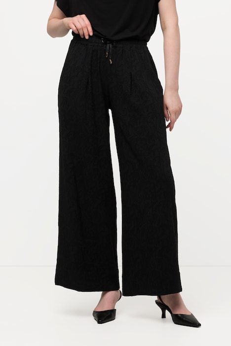 Jacquard Lace Wide Leg Pants