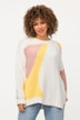 Pullover, grafisk mønster, oversized, rund hals, lange ærmer