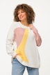 Pullover, grafisk mønster, oversized, rund hals, lange ærmer