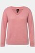 Sweater, pyntelæg, pynteknapper, V-udskæring, lange ærmer