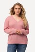 Sweater, pyntelæg, pynteknapper, V-udskæring, lange ærmer