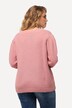 Sweater, pyntelæg, pynteknapper, V-udskæring, lange ærmer