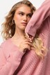 Sweater, pyntelæg, pynteknapper, V-udskæring, lange ærmer