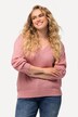 Sweater, pyntelæg, pynteknapper, V-udskæring, lange ærmer