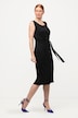 Plissee-Kleid, A-Linie, Rundhals, ärmellos
