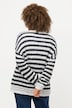 Strickjacke, Ringel, Oversized, V-Ausschnitt, Fancystrick