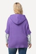 Pullover, hætte, oversize, korte ærmer, fancy strik