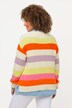 Pull, rayures, oversize, col rond, manches longues