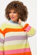 Pull, rayures, oversize, col rond, manches longues