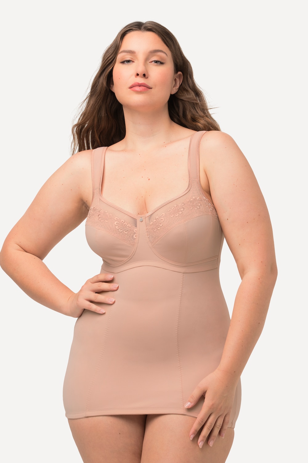 Grote Maten shaping top, Dames, oranje, Maat: 95D, Synthetische vezels/Polyester/Elastaan, Ulla Popken