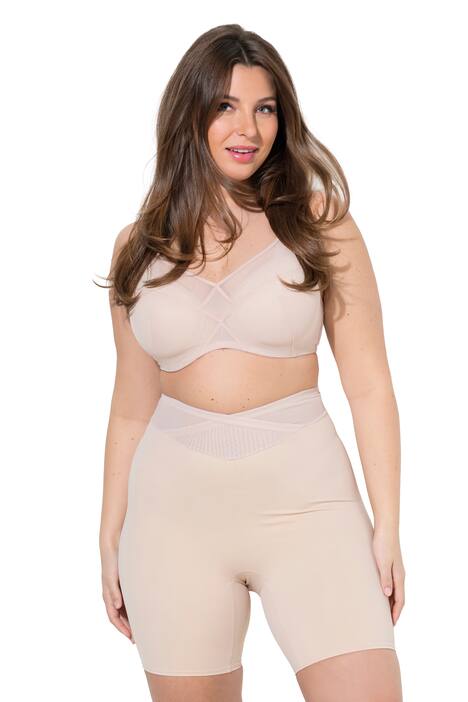 Tvarující kalhotky, široký síťovaný pas, zavinovací efekt, vysoký pas