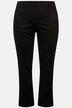 Broek, biezen, smalle broekspijpen, elastische tailleband, split