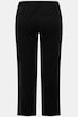 Broek, biezen, smalle broekspijpen, elastische tailleband, split