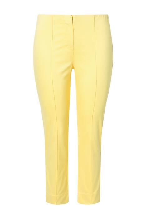 Kalhoty, plisování, úzké nohavice, elastický pas, rozparky