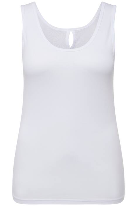 Spodní košilka, síťovina, vločkový potisk, Slim, kulatý výstřih