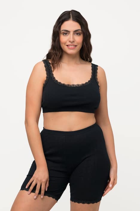 Bustier, ażurowy wzór, koronka, elastyczny pas pod biustem