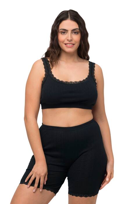 Bustier, ažurový vzor, krajka, elastický pás pod prsy