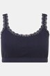 Korset, ajourmønster, blonder, elastisk underbust-bånd