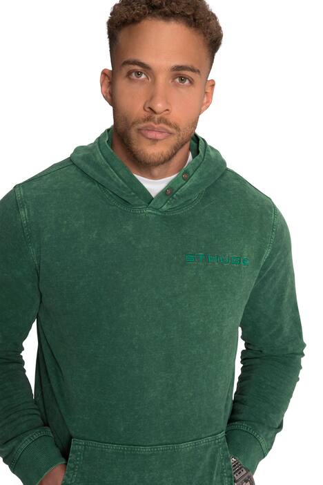 Mikina s kapucí, STHUGE, vintage vzhled, potisk na zádech, do 8XL