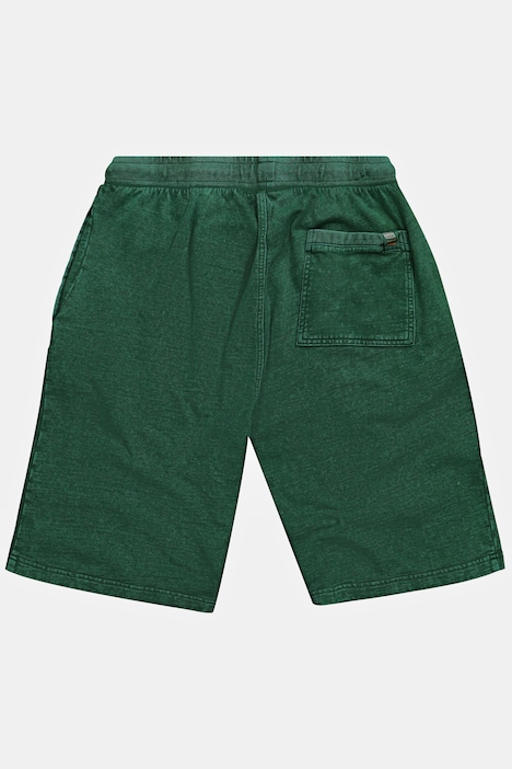 Bermuda en molleton, taille élastique, style vintage - jusqu'au 8 XL