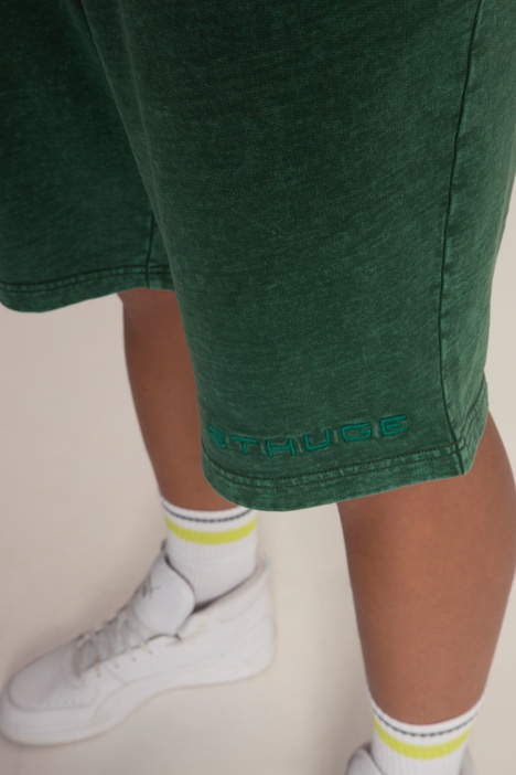 Bermuda en molleton, taille élastique, style vintage - jusqu'au 8 XL