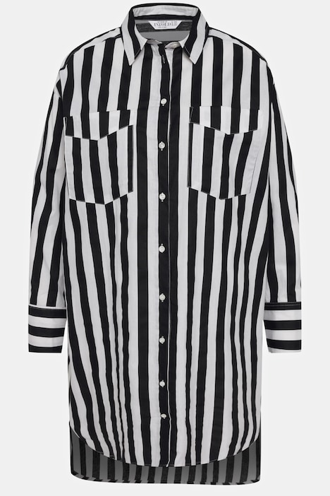 Stripe Print Oversized Shirt | all Blouses | Blouses