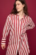 Hemdbluse, oversized, Streifen, Langarm