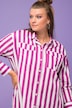 Hemdbluse, oversized, Streifen, Langarm