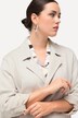 Giacca dal taglio aperto e oversize con effetto pelle scamosciata