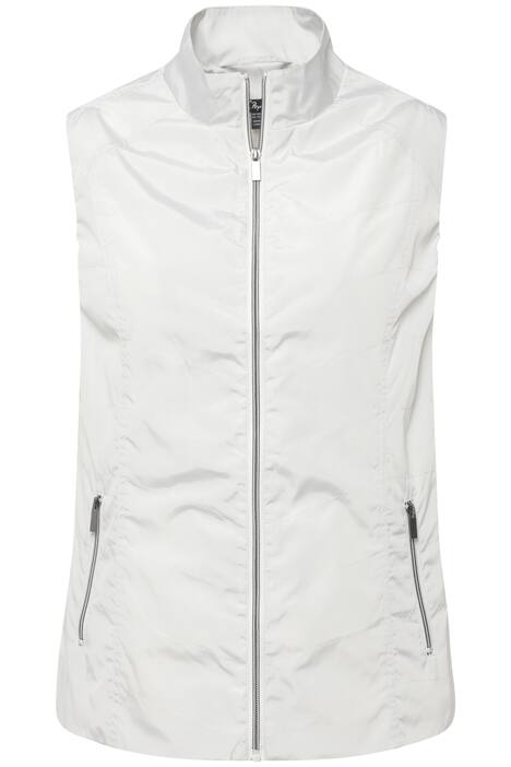 Vesta, ozdobné švy, stojáček, kapsy na zip