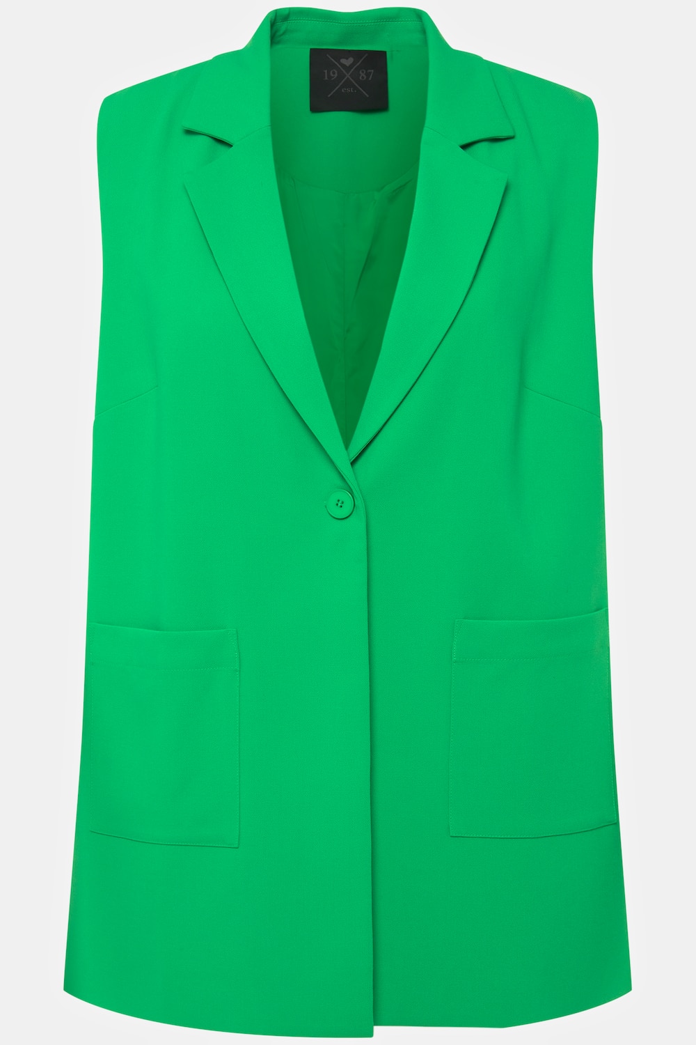 Stora storlekar Väst, Dam, grön, storlek: 46/48, Polyester/Viskos, Ulla Popken