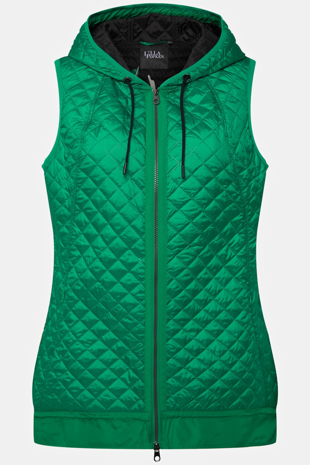 Stora storlekar Quiltad väst, Dam, grön, storlek: 46/48, Polyester, Ulla Popken