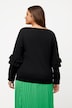 Sweatshirt, flæser, V-udskæring, langærmet