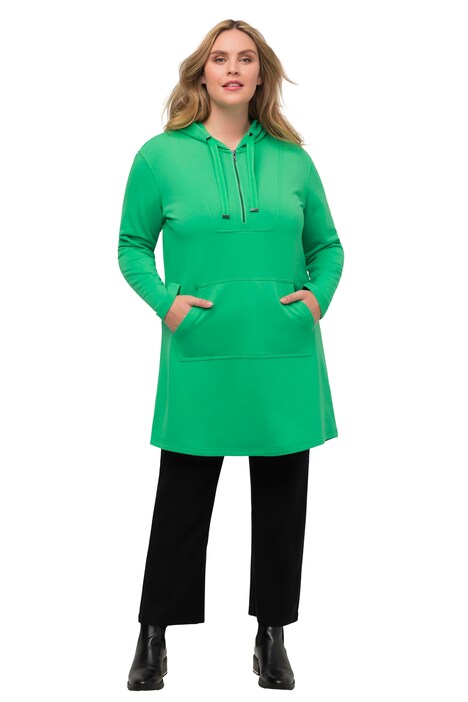 Mikina s kapucí, vázací stuha, dlouhé rukávy