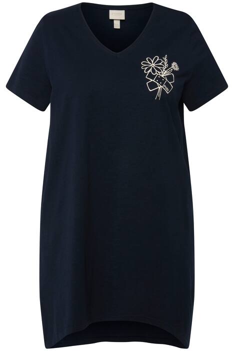 Tričko, A střih, výstřih do V, krátké rukávy, biobavlna