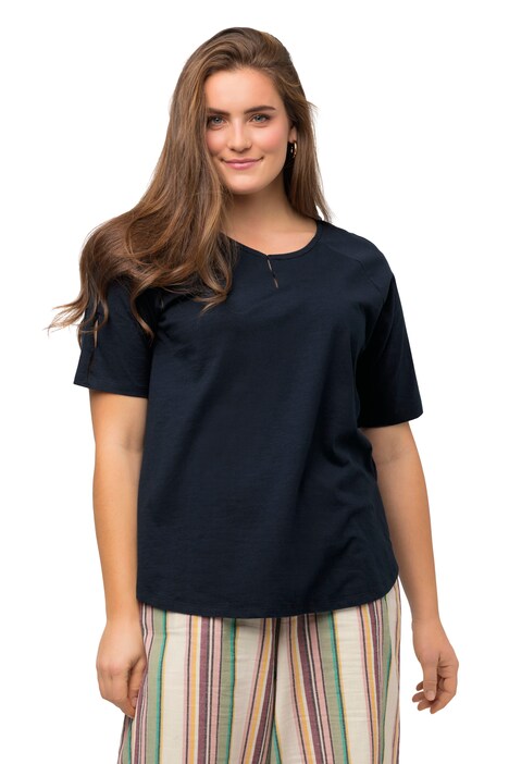 Tričko, průstřihy, kulatý výstřih, krátké rukávy, biobavlna