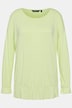 Skjorte, volanger, oversized, rund hals, lange ermer