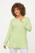 Skjorte, volanger, oversized, rund hals, lange ermer