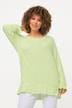 Skjorte, volanger, oversized, rund hals, lange ermer