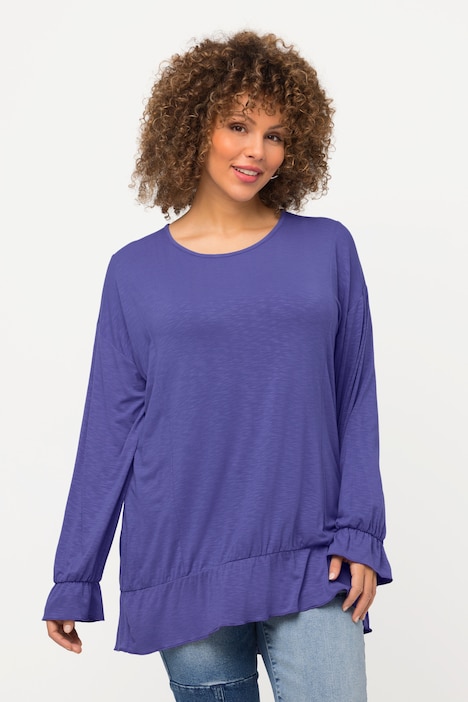 Flounce Detail Long Sleeve Tee | T-Shirts | Knit Tops & Tees
