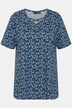 T-Shirt, Blumen, A-Linie, V-Ausschnitt, Halbarm