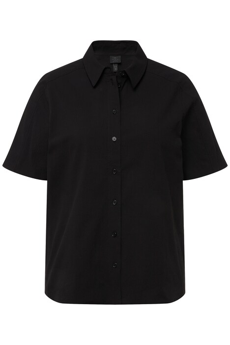 Halenka, bublinkový materiál, Boxy střih, límeček, krátké rukávy