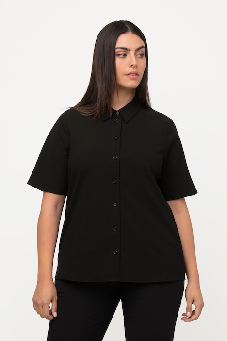 Textured Short Sleeve Button Down | all Blouses | Blouses